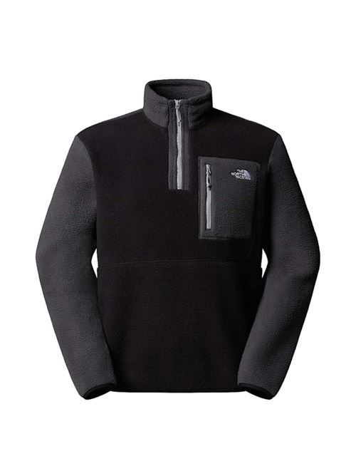 Giacca da uomo in pile, 1/4zip, tasca, colore black/grey. THE NORTH FACE | NF0A883SS5H1